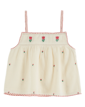 將圖片載入圖庫檢視器 Ecru tulip embroidery top