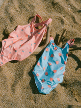 將圖片載入圖庫檢視器 Swimsuit strawberries and vichy plaid