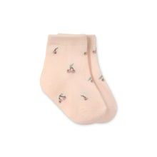 將圖片載入圖庫檢視器 Jacquard Floral Sock - Cherry Love Blush