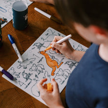 將圖片載入圖庫檢視器 Aussie Animals Mini Colouring & Doodle Mat