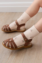 將圖片載入圖庫檢視器 Jacquard Floral Sock - Cherry Love Blush