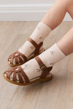 將圖片載入圖庫檢視器 Jacquard Floral Sock - Cherry Love Blush