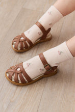 將圖片載入圖庫檢視器 Jacquard Floral Sock - Cherry Love Blush