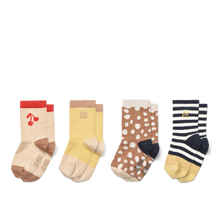 將圖片載入圖庫檢視器 SILAS COTTON SOCKS 4 PACK - CHERRIES MULTI MIX