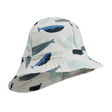 將圖片載入圖庫檢視器 JOSEFINE WIDE BRIM SUN HAT - WHALES / CLOUD BLUE