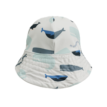 將圖片載入圖庫檢視器 JOSEFINE WIDE BRIM SUN HAT - WHALES / CLOUD BLUE
