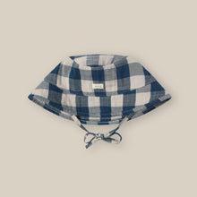 將圖片載入圖庫檢視器 Pottery Blue Gingham Bucket Sun Hat