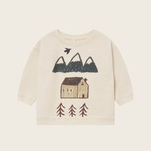 將圖片載入圖庫檢視器 Children's sweater with nature-themed design on a beige background