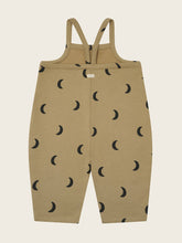 將圖片載入圖庫檢視器 Beige overalls with black moon pattern on a beige background