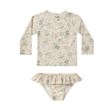 將圖片載入圖庫檢視器 Rash Guard Girls Set || Blue Floral