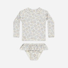 將圖片載入圖庫檢視器 Rashguard Girls Set || Blue Ditsy
