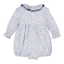 將圖片載入圖庫檢視器 Anthéa, smocked girl romper, in Blue garden print