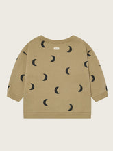 將圖片載入圖庫檢視器 Beige sweatshirt with black moon pattern on a beige background