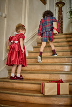 將圖片載入圖庫檢視器 Joséphine, smocked dress, in Burgundy velvet