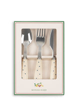 將圖片載入圖庫檢視器 Set of cutlery with wooden handles in a Konges Slojd box on a white background