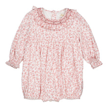 將圖片載入圖庫檢視器 Thanaïs, smocked girl romper, in Old rose garden print