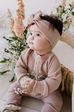 將圖片載入圖庫檢視器 Organic Cotton Waffle Nova Headband - Dusky Rose