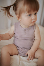 將圖片載入圖庫檢視器 Organic Essential Singlet Bodysuit - Violet Ice