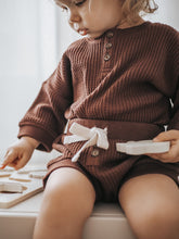 將圖片載入圖庫檢視器 Organic Cotton Waffle Aiden Short - Cherry
