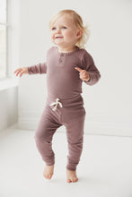 將圖片載入圖庫檢視器 Organic Cotton Fine Rib Legging - Bloom