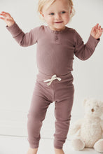 將圖片載入圖庫檢視器 Organic Cotton Fine Rib Legging - Bloom