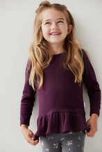 將圖片載入圖庫檢視器 Organic Cotton Fine Rib Elsa Top - Sugar Plum
