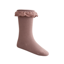 將圖片載入圖庫檢視器 Frill Knee High Sock - Dustywood