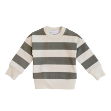 將圖片載入圖庫檢視器 Grayson Pullover - Fog/Ecru Stripe
