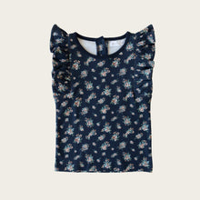 將圖片載入圖庫檢視器 Jamie Kay Bodysuit 3y Organic Cotton Frill Singlet - Sapphire Floral