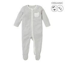 將圖片載入圖庫檢視器 Zip-Up Sleepsuit - Grey Stripe (4423088504894)