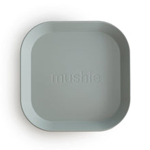 將圖片載入圖庫檢視器 mushie dinnerwares Square Dinnerware Plates, Set of 2 (Sage)