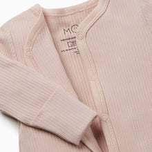 將圖片載入圖庫檢視器 Ribbed Front Opening Sleepsuit 2 Pack Blush/Biscuit