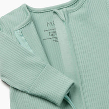 將圖片載入圖庫檢視器 Ribbed Clever Zip Sleepsuit - Mint
