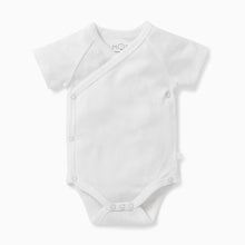 將圖片載入圖庫檢視器 Short Sleeve Kimono Bodysuit - White
