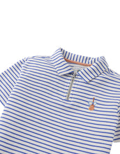 將圖片載入圖庫檢視器 Gingersnaps Bruno zigzag stripe twill jersey polo shirt with guitar embroidery, featuring a classic fit and colorful design.