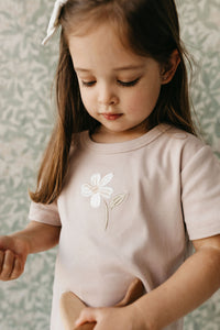 Pima Cotton Aude Tee - Dusky Rose