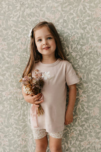 Pima Cotton Aude Tee - Dusky Rose