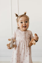 Load image into Gallery viewer, Organic Cotton Fine Rib Bridget Dress - Petite Fleur Soft Peony