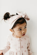 Load image into Gallery viewer, Organic Cotton Fine Rib Headband - Petite Fleur Soft Peony