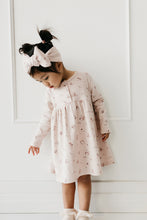 Load image into Gallery viewer, Organic Cotton Fine Rib Bridget Dress - Petite Fleur Soft Peony