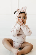 Load image into Gallery viewer, Organic Cotton Fine Rib Headband - Petite Fleur Soft Peony
