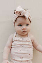 Load image into Gallery viewer, Organic Cotton Fine Rib Singlet Bodysuit - Petite Fleur Soft Peony