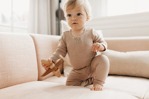 Organic Cotton Modal Long Sleeve Bodysuit - Bunny Marle  **Preorder**