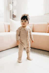 Organic Cotton Modal Melanie Zip Onepiece - Bunny Marle  **Preorder**