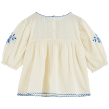 Load image into Gallery viewer, Ecru hand-embroidered blouse