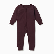 Load image into Gallery viewer, Ribbed Clever Zip Sleepsuit - Berry