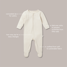 Load image into Gallery viewer, Ribbed Clever Zip Sleepsuit - Pine