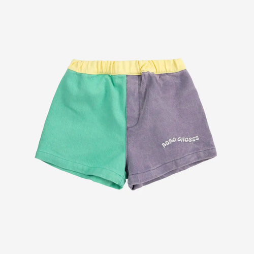Color block woven shorts