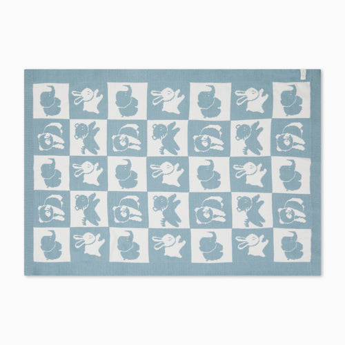 MORI Animal Patchwork Blanket - Blue