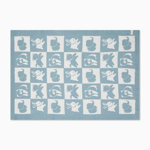 MORI Animal Patchwork Blanket - Blue